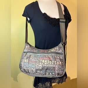 LeSportsac Pastel Graphic Text Crossbody Bag